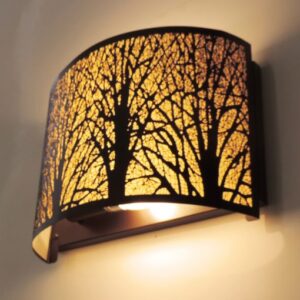 Autumn Aged Bronze with Amber Lining Wall Light
