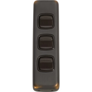 3 Gang Flat Plate Rocker Switch