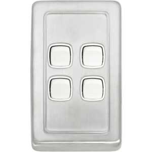 4 Gang Flat Plate Rocker Switch