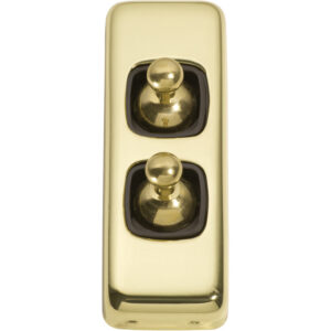 2 Gang Flat Plate Toggle Switch