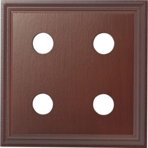 Quad Switch & Socket Wood Block Classic