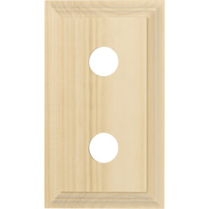 Double Switch & Socket Wood Blocks Traditional