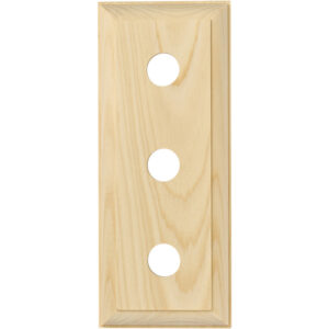 Triple Switch & Socket Wood Blocks Traditional