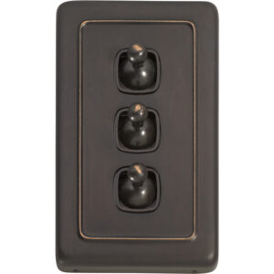 3 Gang Flat Plate Toggle Switch