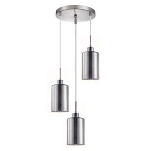 ESPEJO3 Interior Iron and Chrome Glass Pendant Light