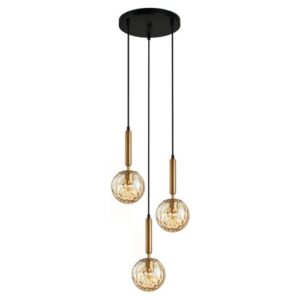 Trattino1 Interior Amber Glass Pendant Light