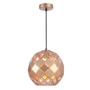 Tuile Interior Embossed Tiled Iron Pendant Light Large