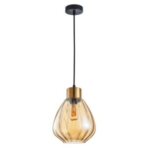 Tulip1 Interior Bronze Amber Pendant Light