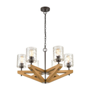 Votif Interior Candelabra Wood Pendant