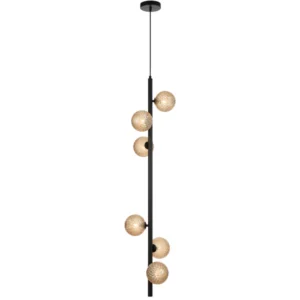 Elson 6 Light Pendant Black