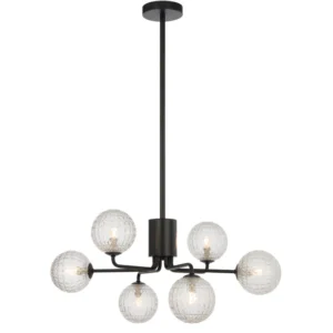Felton 6 Light Pendant Black