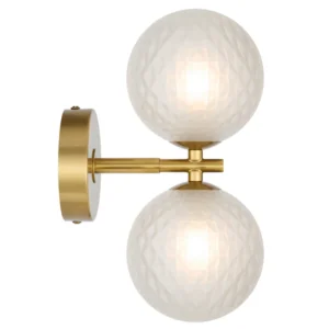 Felton 2 Light Antique Gold Wall Light