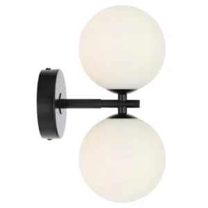 Felton 2 Light Black Wall Light