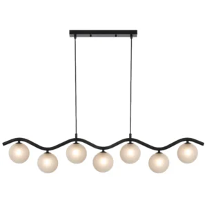 Orton 7 Light Pendant Black
