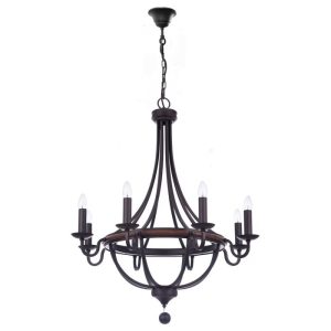 Lakewood 8 Light Bronze Pendant