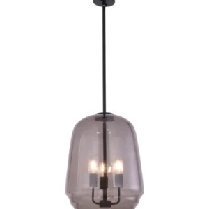 Cuad Round Pyramid Glass Pendant