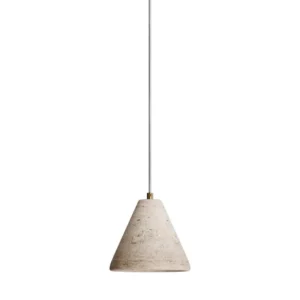Orville Travertine Stone Cone Pendant